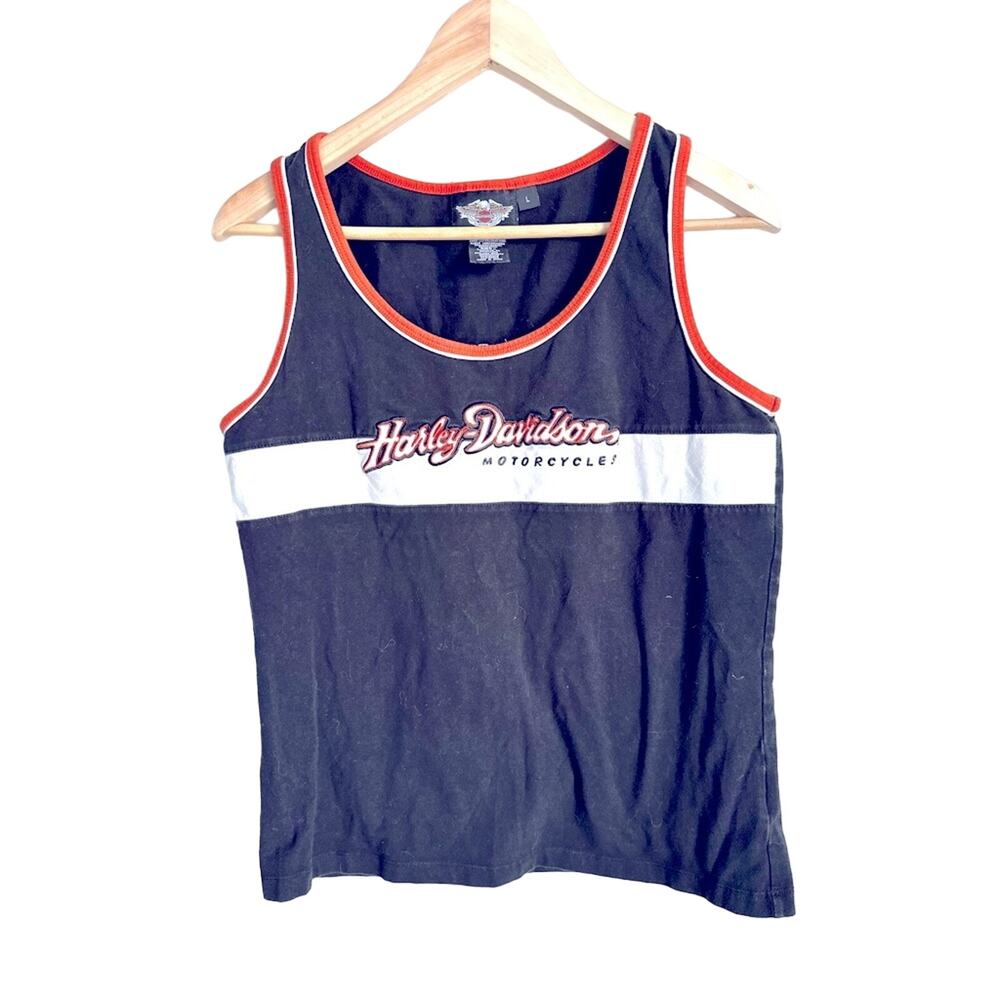 Harley-Davidson Y2K Vintage Embroidered Logo Tank
